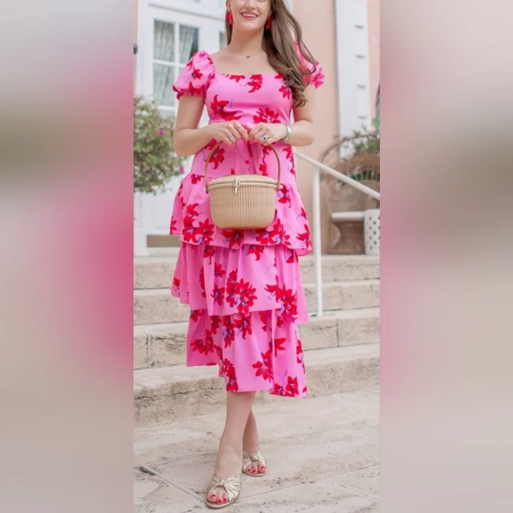 Likely Pink Floral Lottie Midi Dress - Picture 5 of 12